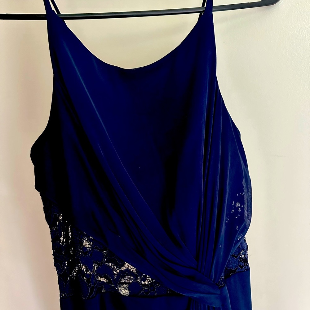 David’s Bridal bridesmaid dress, size 4, navy